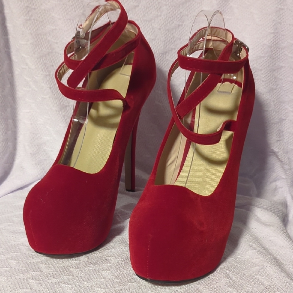 Elegant Red Women's Heels